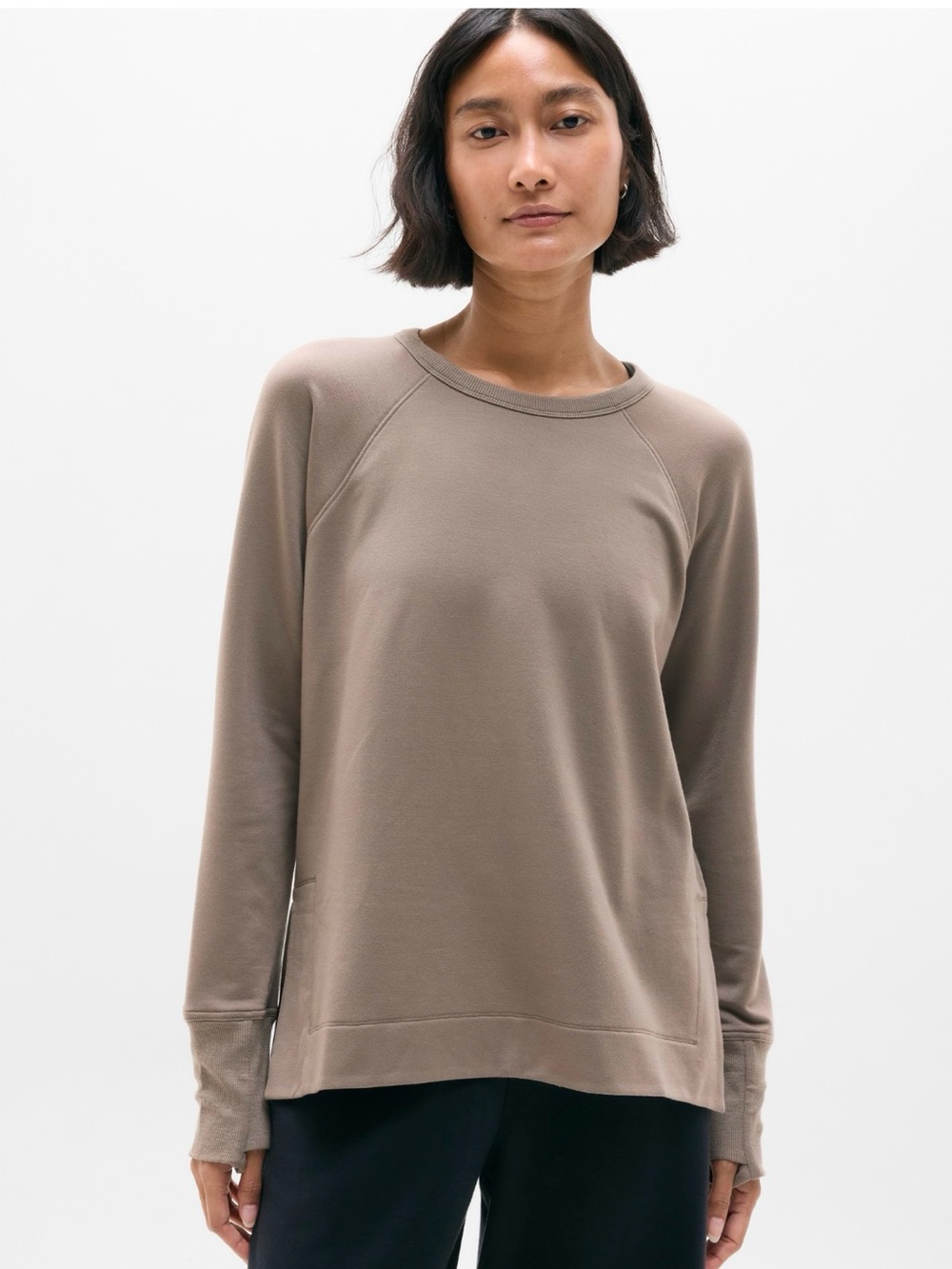 Athleta Coaster Luxe Relaunch Sweatshirt. Color Umber. Size 1X. New With Tags